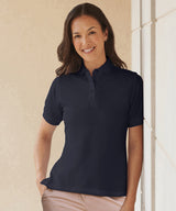 Women's classic cotton piqué polo shirt — lifestyle