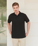 Stretch piqué polo shirt — lifestyle