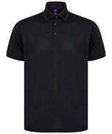 Recycled polyester polo shirt — Black