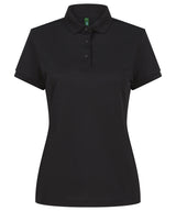 Women’s recycled polyester polo shirt — Black