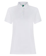 Women’s recycled polyester polo shirt — White