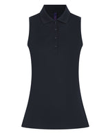 Women’s sleeveless Coolplus® polo shirt — Navy