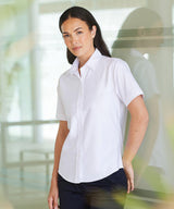Women's short sleeve classic Oxford shirt — lifestyle