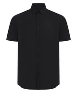 Short sleeve ‘cotton-feel’ Coolplus® shirt — Black