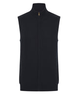 Sleeveless zip-through jumper — Navy