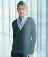 Women's v-button cardigan — lifestyle
