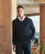 Cashmere touch acrylic v-neck jumper — lifestyle