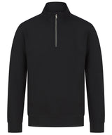 Unisex sustainable ¼-zip sweatshirt — Black