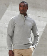 Unisex sustainable ¼-zip sweatshirt — lifestyle