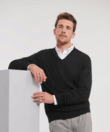 V-neck knitted sweater — lifestyle