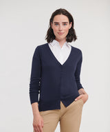 Women's v-neck knitted cardigan — lifestyle