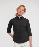Women's ¾ sleeve easycare fitted shirt — lifestyle