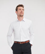 Long sleeve herringbone shirt — lifestyle