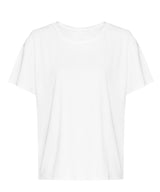 Women’s open back T — White