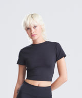 Women’s recycled cropped T — lifestyle
