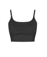Women’s recycled tech sports bra — Jet Black*