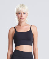 Women’s recycled tech sports bra — lifestyle