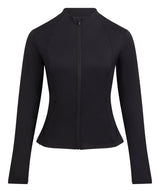 Women’s recycled tech-zip jacket — Jet Black