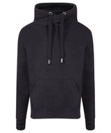 Cross neck hoodie — Black Smoke