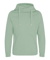 Cross neck hoodie — Dusty Green