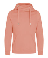 Cross neck hoodie — Dusty Pink