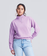 Women's cropped ¼-zip sweat — lifestyle