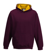 Kids varsity hoodie — Burgundy/Gold