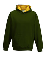 Kids varsity hoodie — Forest Green/Gold