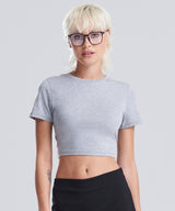 Women's triblend cropped T — lifestyle