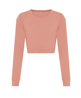 Women's long sleeve cropped T — Dusty Pink