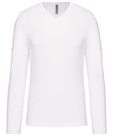 Men's long-sleeved V-neck T-shirt — lifestyle