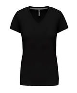Ladies' short-sleeved V-neck T-shirt — lifestyle
