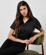 Women's poplin shirt short sleeve — lifestyle