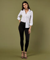 Women's poplin shirt long sleeve — lifestyle