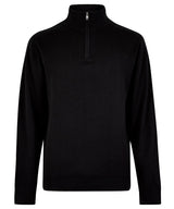 Regular fit Arundel 1/4-zip sweater — Black