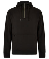 Regular fit 1/4 zip hoodie — Black