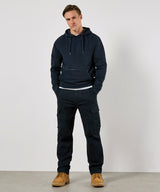 Regular fit piqué hoodie with zipped pocket — lifestyle
