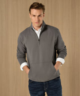 Regular fit 1/4-zip piqué sweatshirt — lifestyle