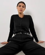 Women's Arundel crew neck cardigan long sleeve (classic fit) — lifestyle