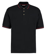 St Mellion polo (classic fit) — Black/Bright Red