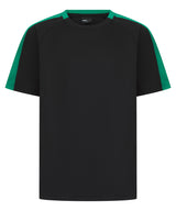 Kids team t-shirt — Black/Emerald