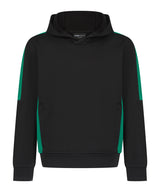 Kids' team hoodie — Black/Emerald