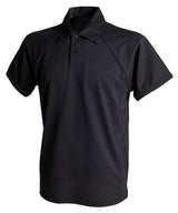 Piped performance polo — Black/Black†
