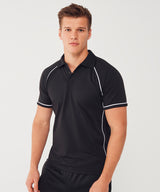 Piped performance polo — lifestyle
