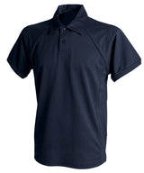 Piped performance polo — Navy/Navy