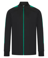Knitted tracksuit top — Black/Emerald*