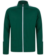 Knitted tracksuit top — Bottle/White