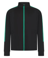 Kids knitted tracksuit top — Black/Emerald