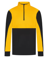 ¼-Tracksuit top — Black/Gold