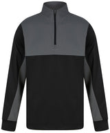 ¼-Tracksuit top — Black/Gunmetal Grey